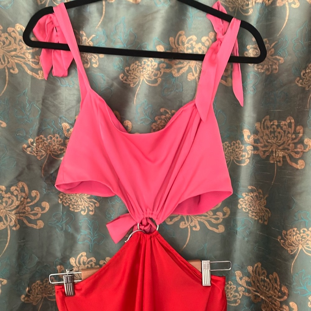 Lush Pink and Red Women's Dress